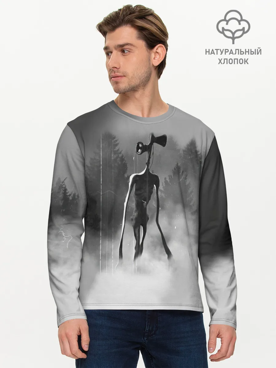 Мужской лонгслив базовый / Сиреноголовый в Лесу