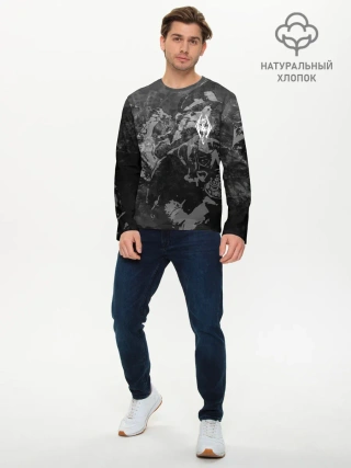 Мужской лонгслив базовый / Battle with the dragon / TES
