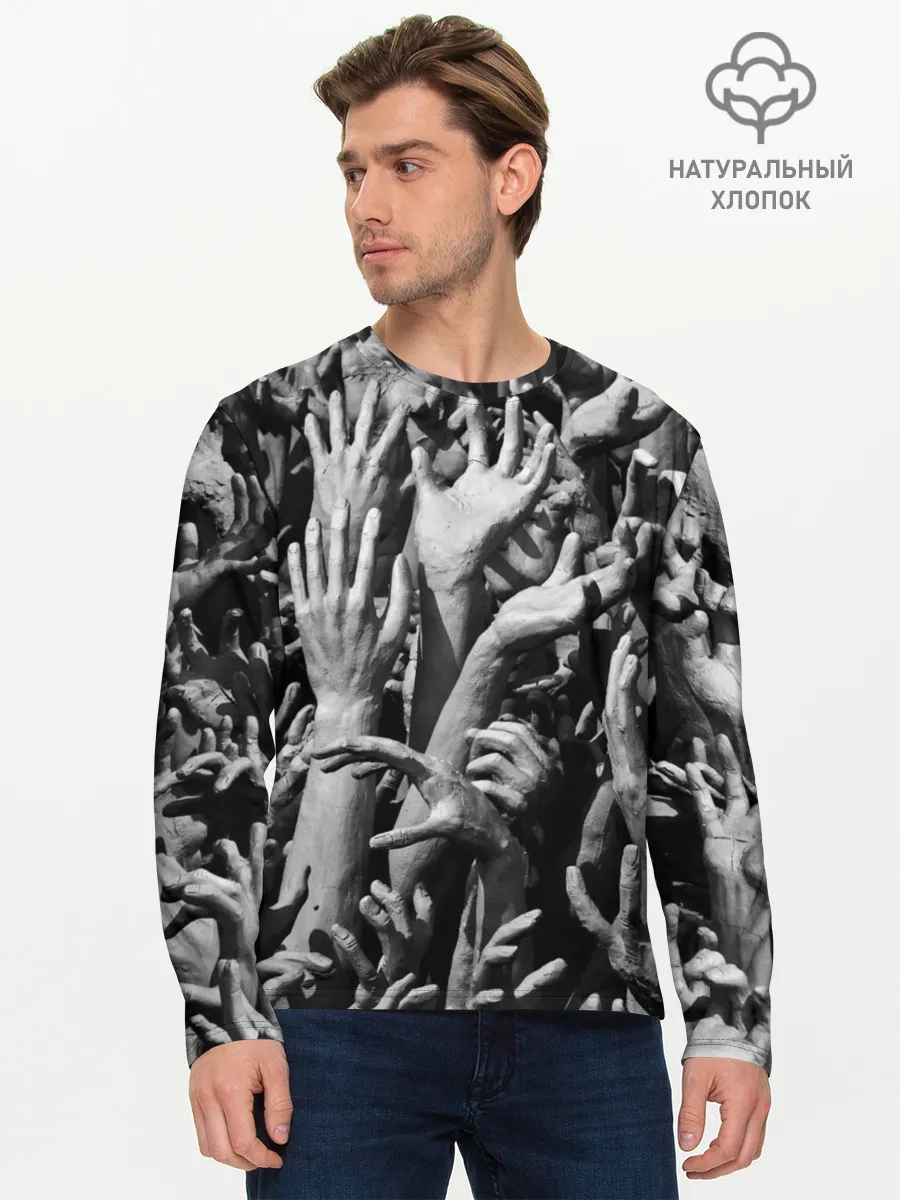 Мужской лонгслив базовый / Hands
