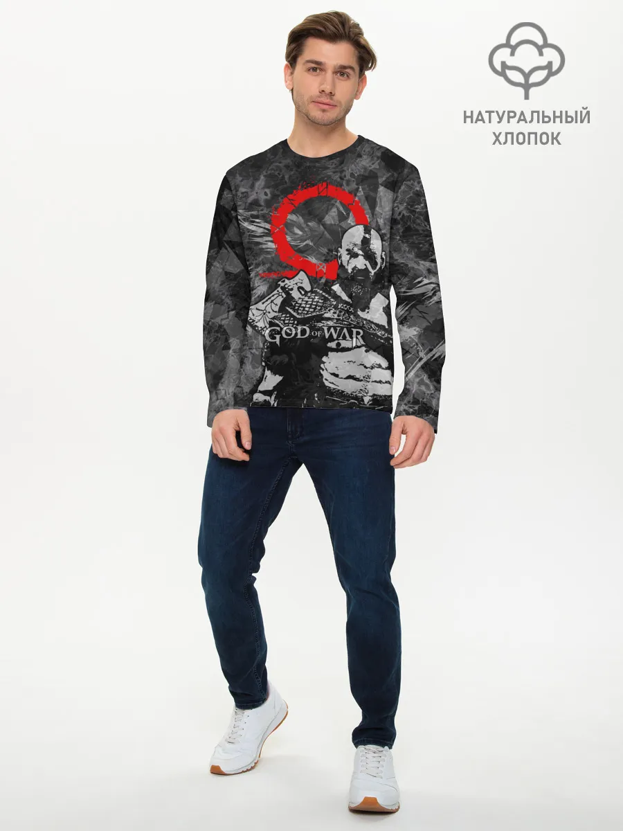 Мужской лонгслив базовый / GOD OF WAR : KRATOS