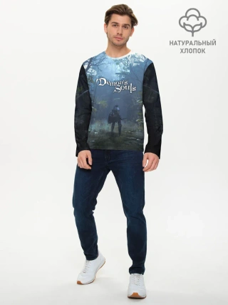 Мужской лонгслив базовый / Demons Souls art