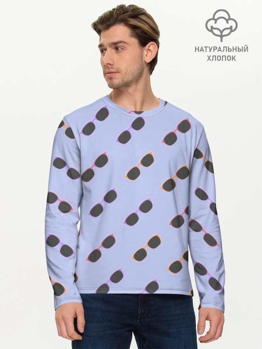 Мужской лонгслив базовый / Разноцветные очки