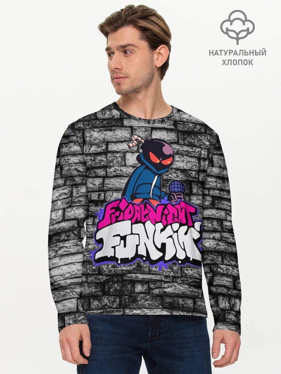 Мужской лонгслив базовый / Friday Night Funkin Bomb man B