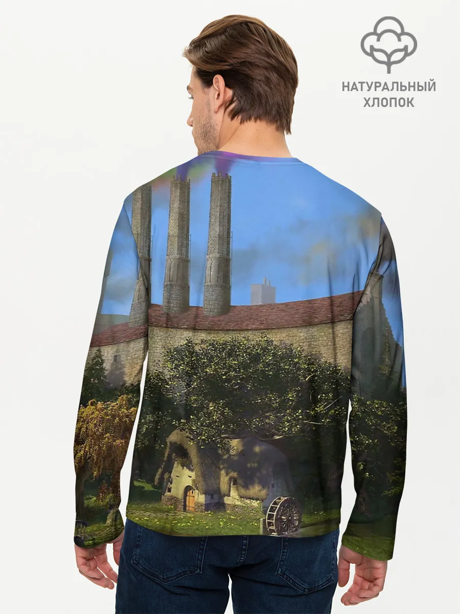 Мужской лонгслив базовый / Шрек, Кот и Осёл