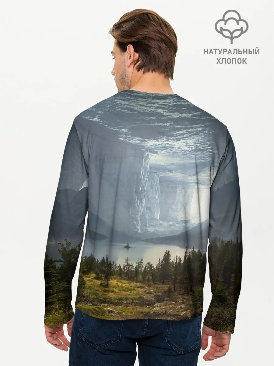 Мужской лонгслив базовый / Фантастический пейзаж