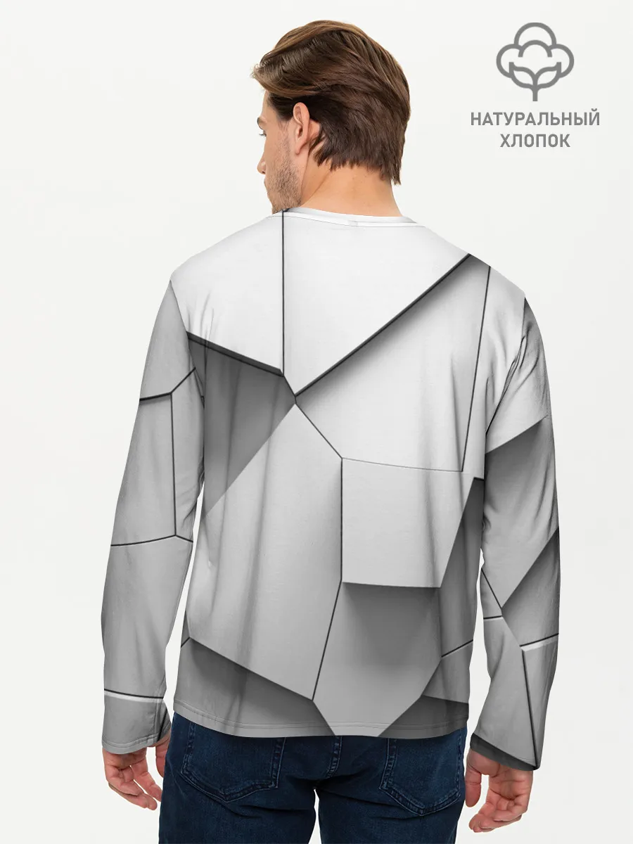 Мужской лонгслив базовый / Слом плитки