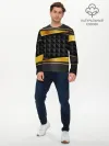 Мужской лонгслив базовый / 3D luxury black gold Плиты 3Д