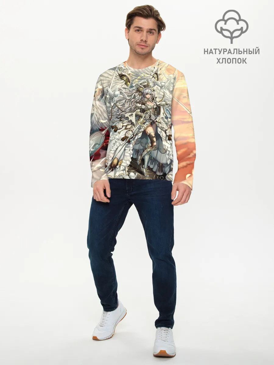 Мужской лонгслив базовый / Anime angel