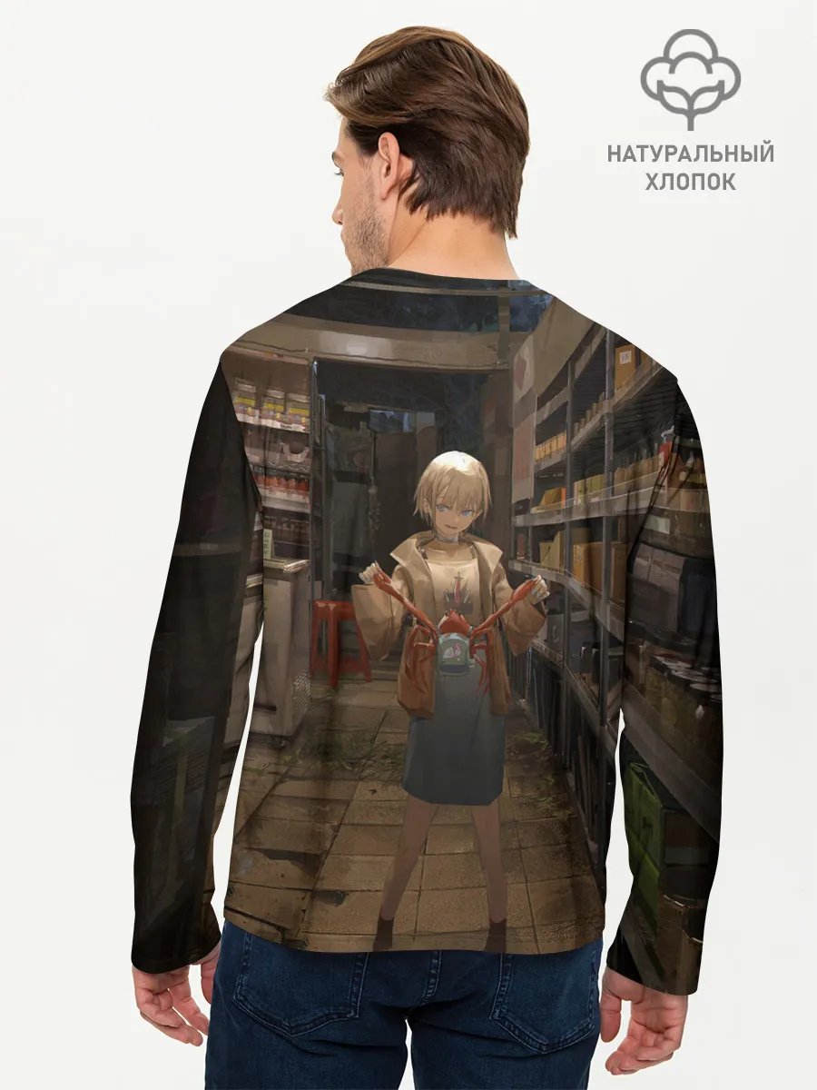 Мужской лонгслив базовый / Girl with crab