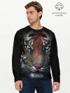 Мужской лонгслив базовый / Цветной тигр