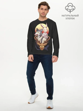 Мужской лонгслив базовый / Легони х Хару х Мелон