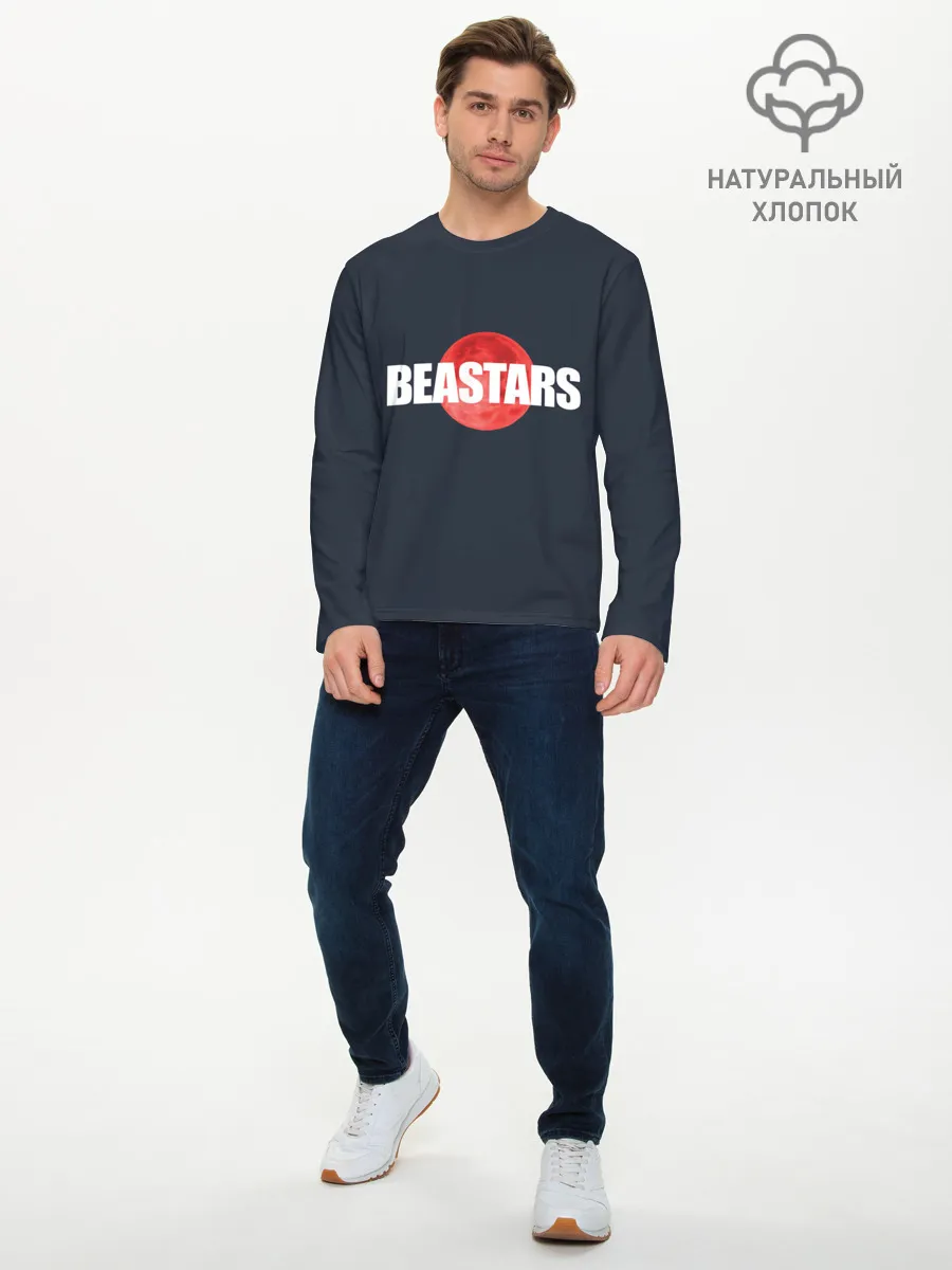 Мужской лонгслив базовый / Red moon | Beastars