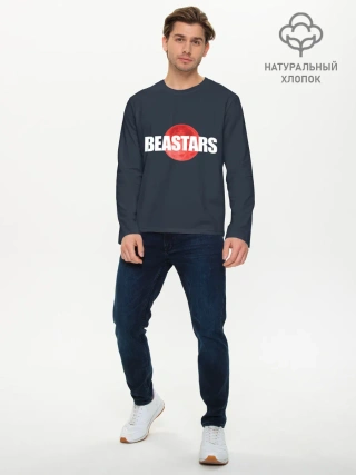 Мужской лонгслив базовый / Red moon | Beastars