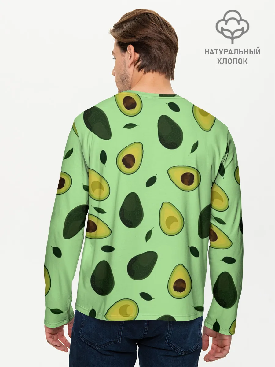 Мужской лонгслив базовый / Авокадо
