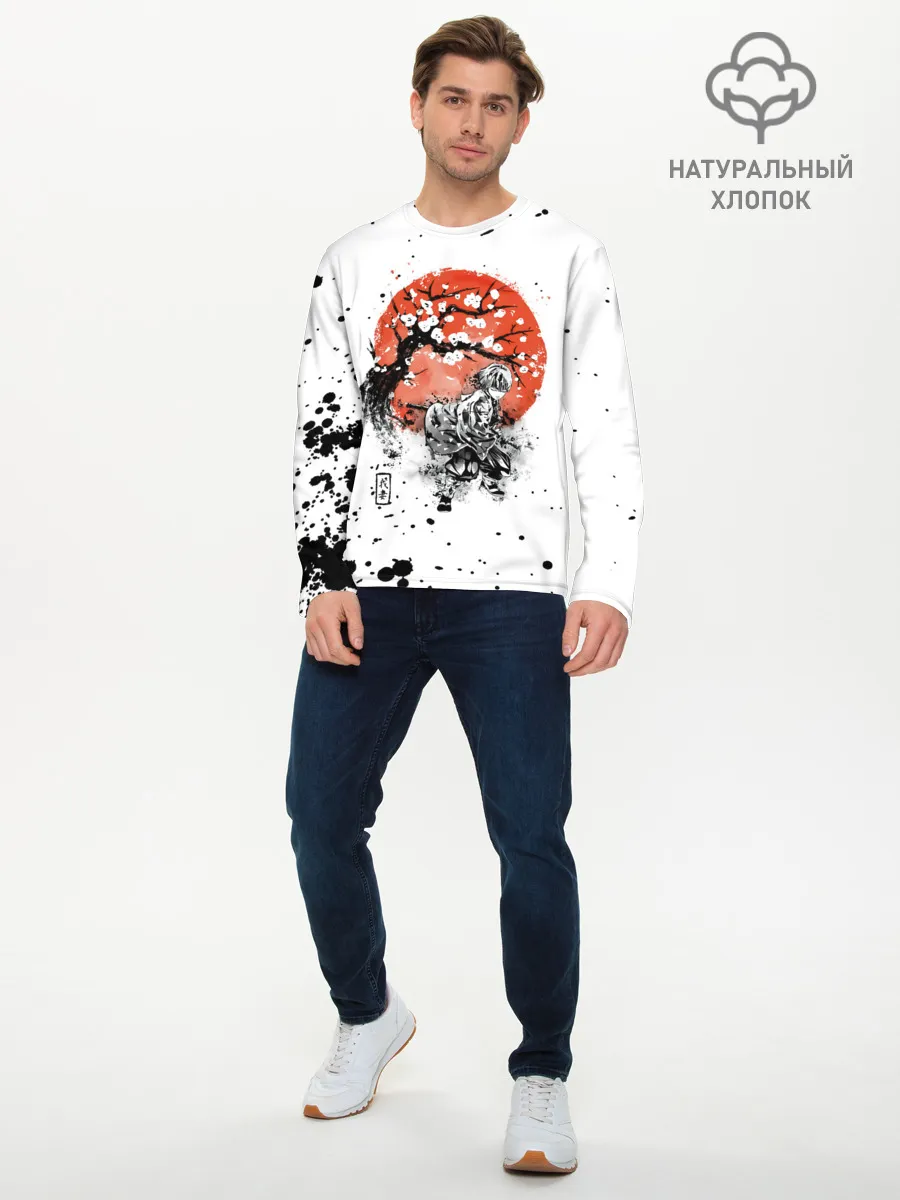 Мужской лонгслив базовый / Зеницу Агацума Kimetsu no Yaiba