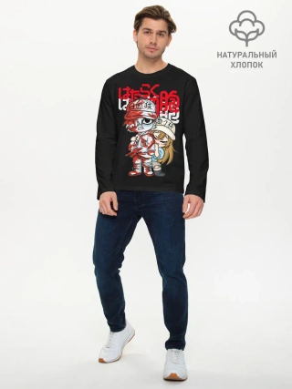 Мужской лонгслив базовый / Клетки в крови