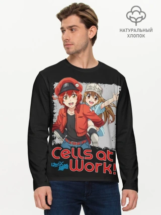 Мужской лонгслив базовый / Эритроцит и тромбоцит