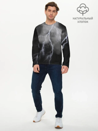 Мужской лонгслив базовый / гроза