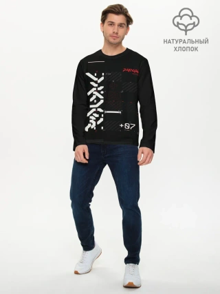 Мужской лонгслив базовый / CuberPunk 2077