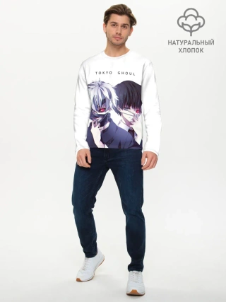 Мужской лонгслив базовый / Токийский гуль