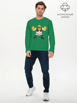 Мужской лонгслив базовый / Shrek. Somebody