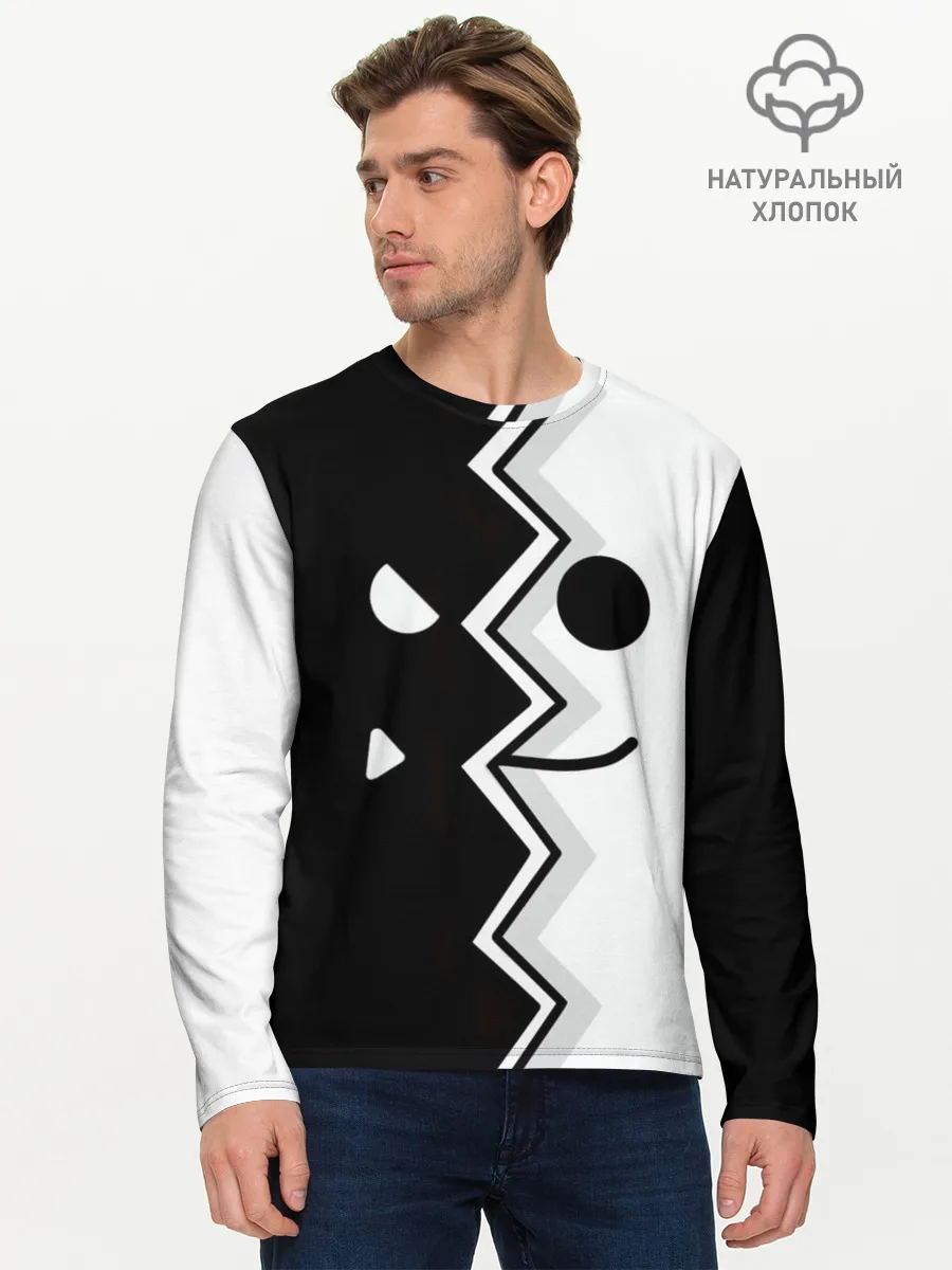 Мужской лонгслив базовый / Geometry Dash