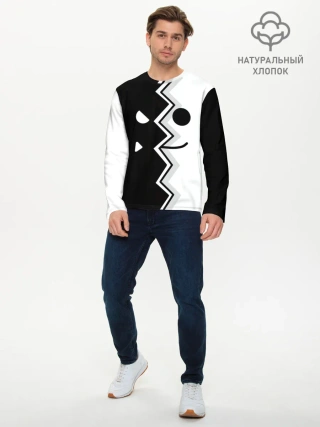 Мужской лонгслив базовый / Geometry Dash