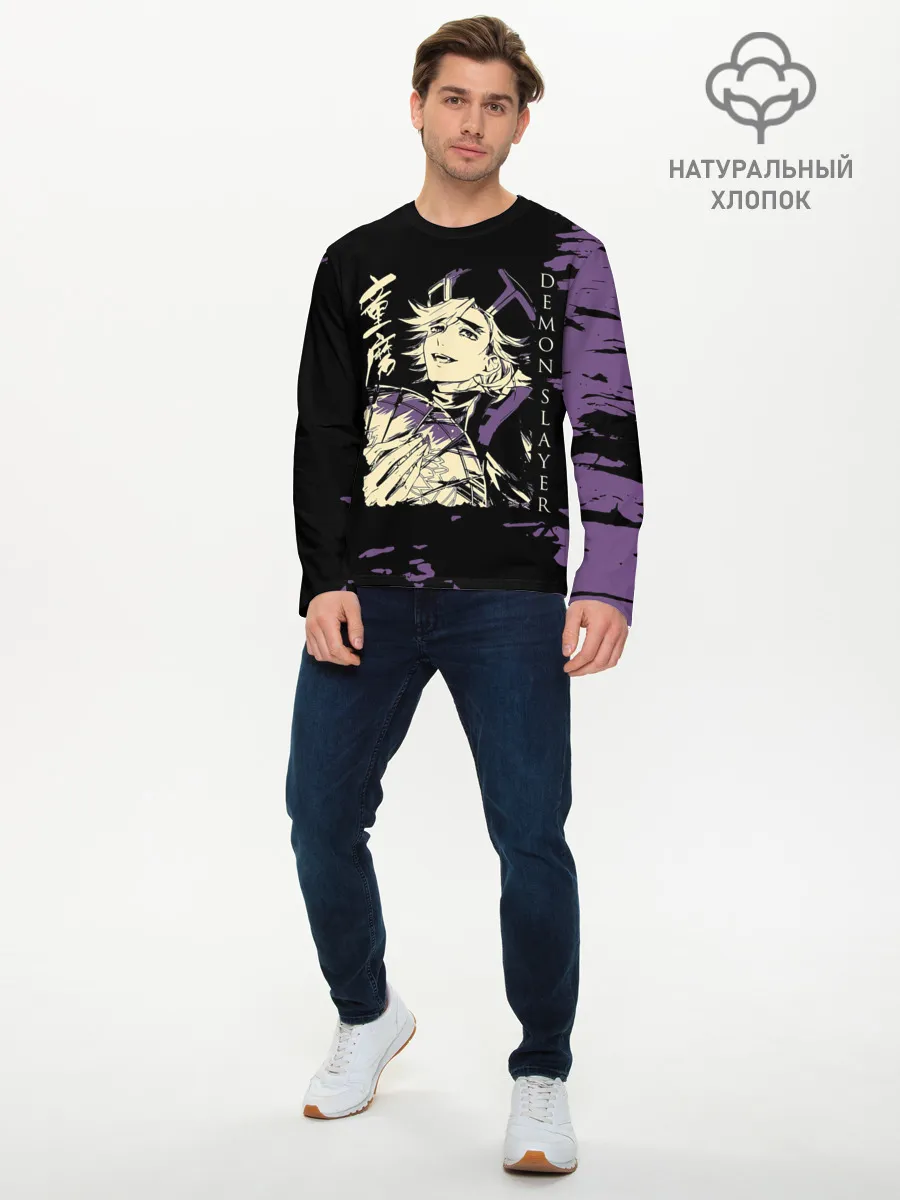 Мужской лонгслив базовый / Demon Slayer: Kimetsu no Yaiba