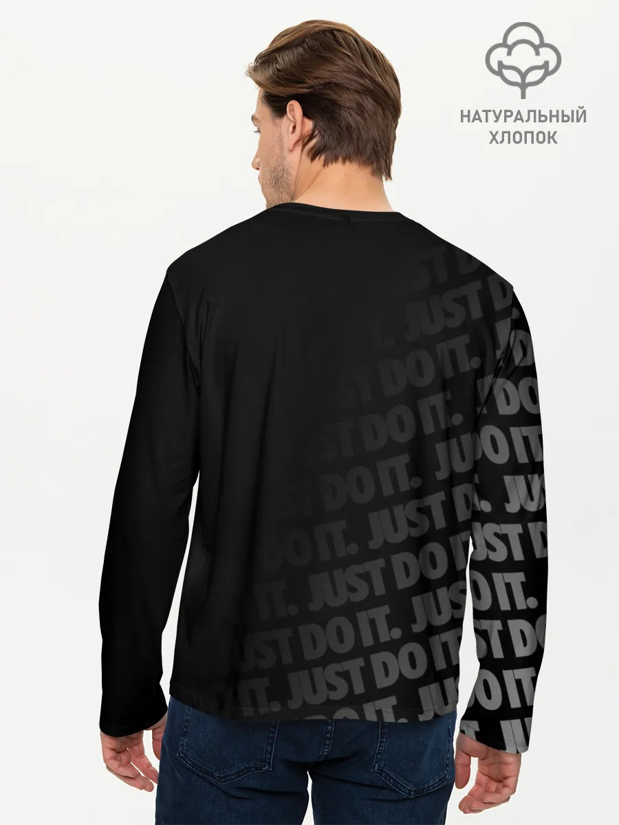 Мужской лонгслив базовый / JUST DO IT / ПРОСТО СДЕЛАЙ ЭТО