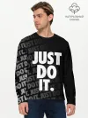 Мужской лонгслив базовый / JUST DO IT / ПРОСТО СДЕЛАЙ ЭТО