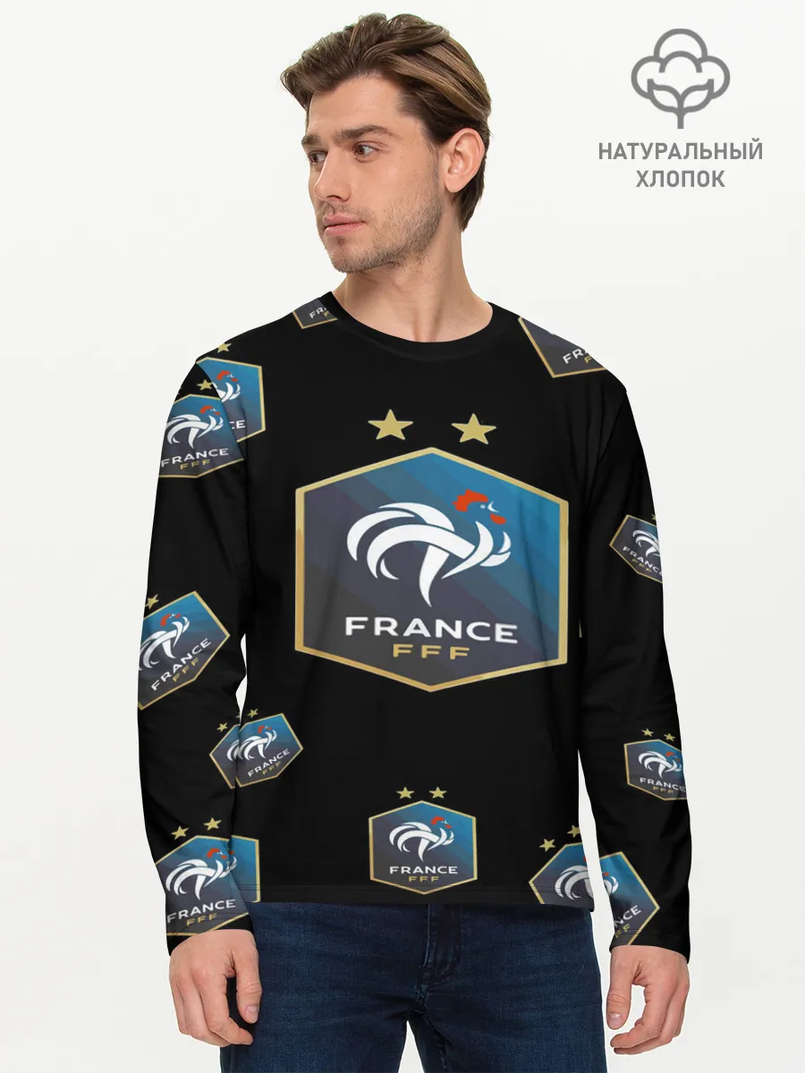 Мужской лонгслив базовый / Сборная Франции