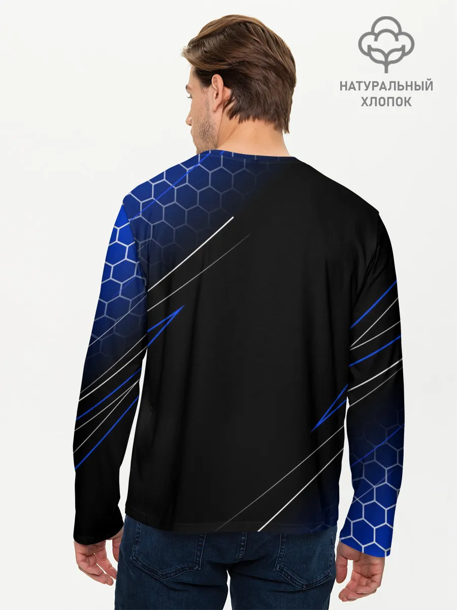 Мужской лонгслив базовый / HYUNDAI / ХЕНДАЙ / ЛИНИИ