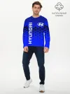 Мужской лонгслив базовый / HYUNDAI / ХЕНДАЙ / BLUE STYLE