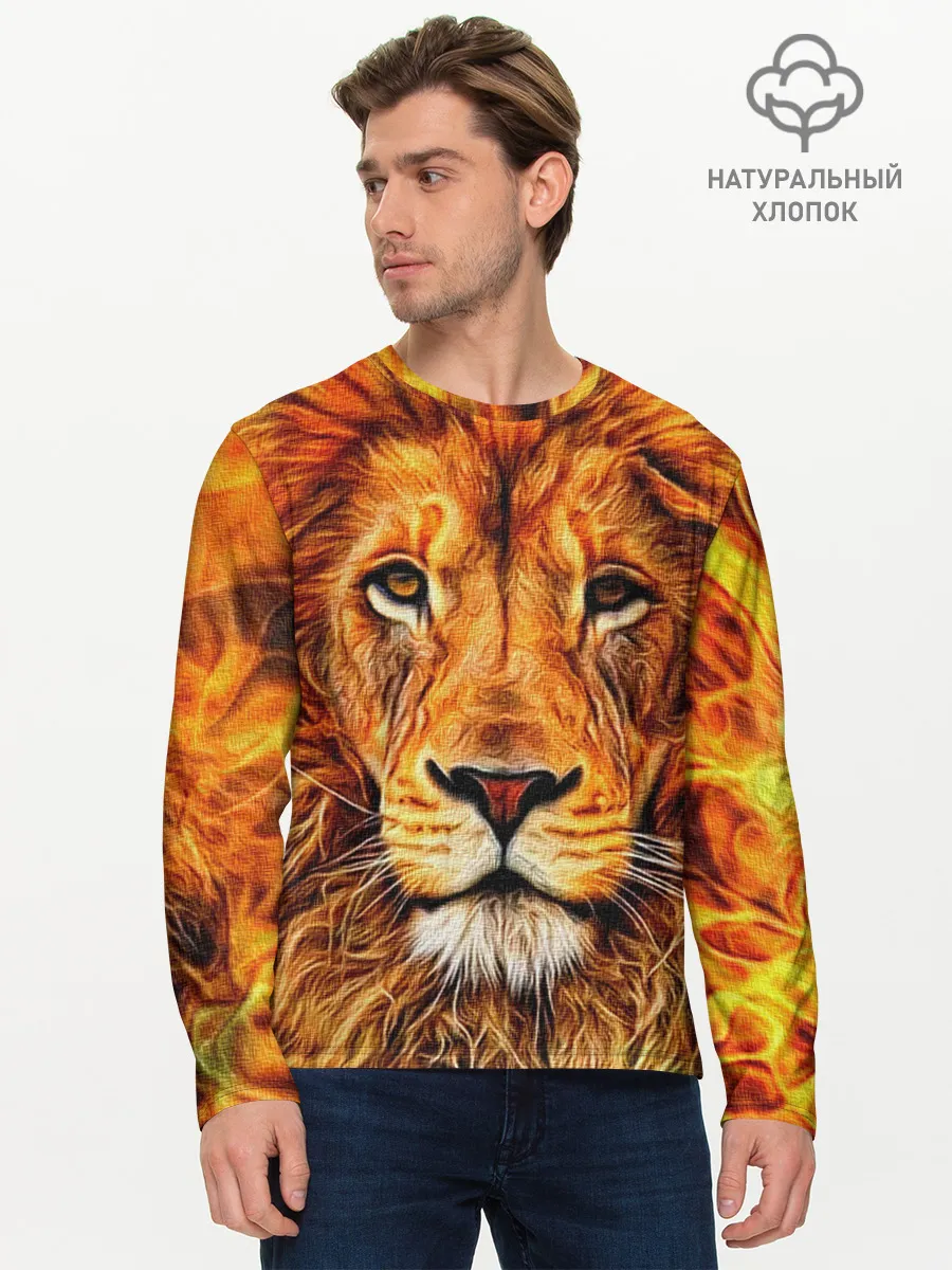 Мужской лонгслив базовый / LION