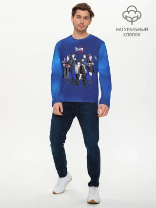 Мужской лонгслив базовый / Клинок, рассекающий демонов ПЕРСОНАЖИ