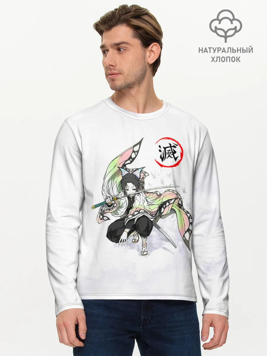 Мужской лонгслив базовый / Шинобу Кочо Kimetsu no Yaiba