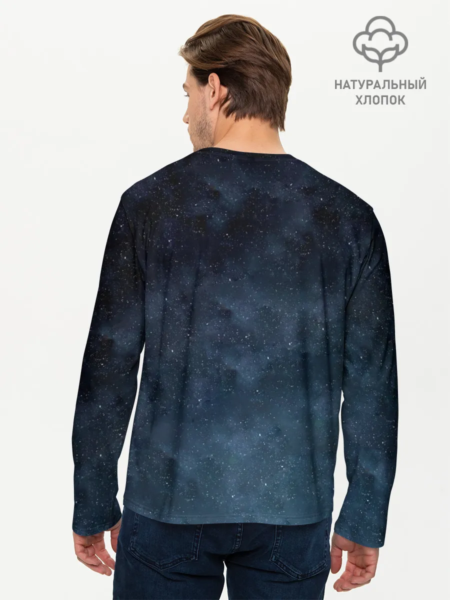 Мужской лонгслив базовый / Космонавт