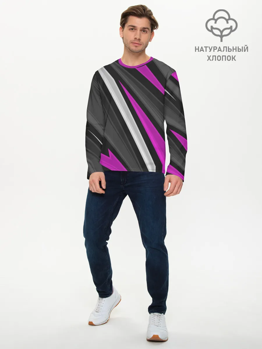 Мужской лонгслив базовый / Спортивные линии