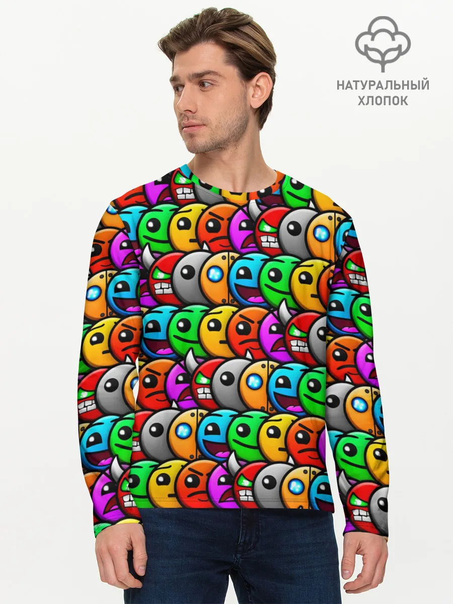 Мужской лонгслив базовый / GEOMETRY DASH