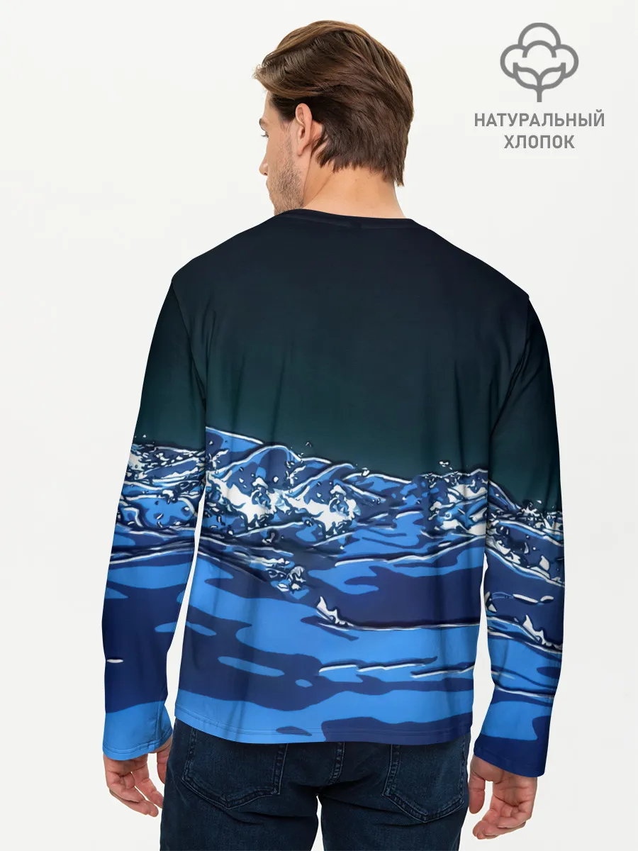 Мужской лонгслив базовый / Гию Томиока Кокушибо Kimetsu no Yaiba