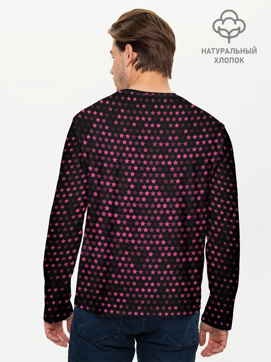 Мужской лонгслив базовый / Free Lelush - Stars