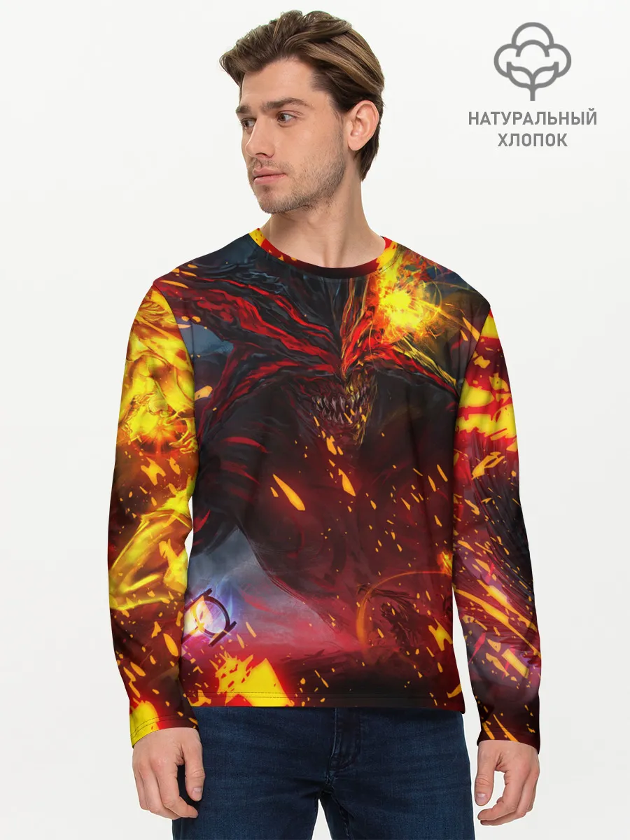 Мужской лонгслив базовый / Path of Exile | Fire Demon