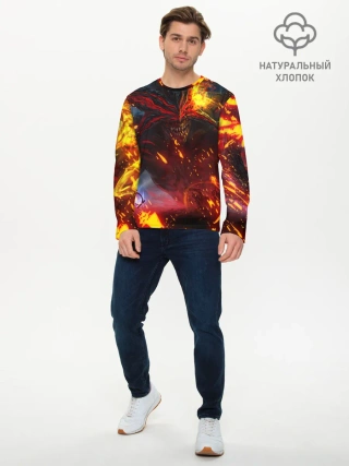Мужской лонгслив базовый / Path of Exile | Fire Demon