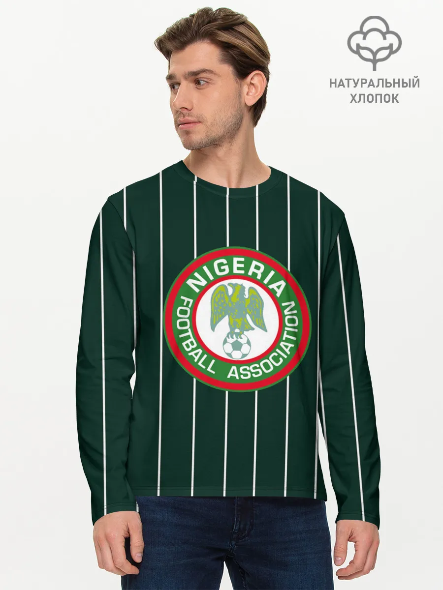 Мужской лонгслив базовый / Сборная Нигерии