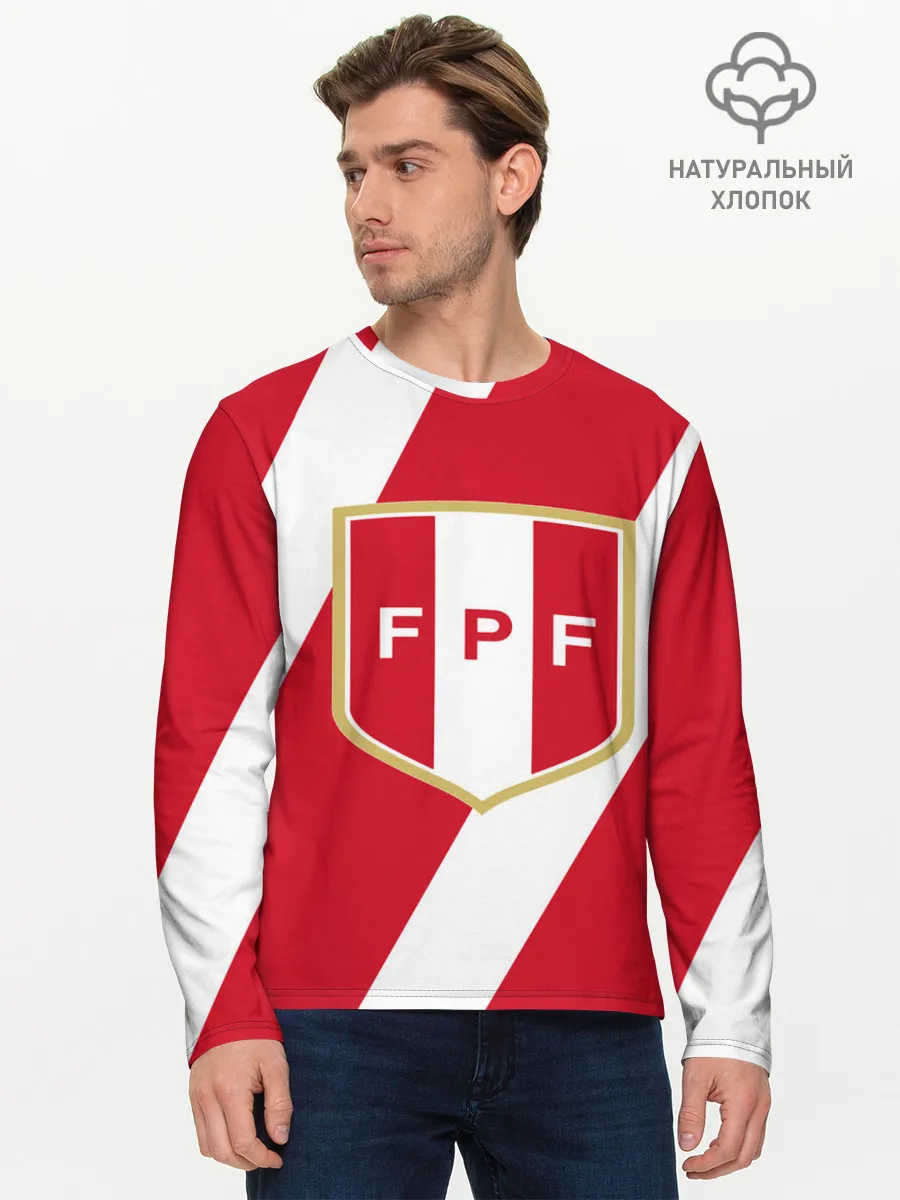 Мужской лонгслив базовый / Сборная Перу