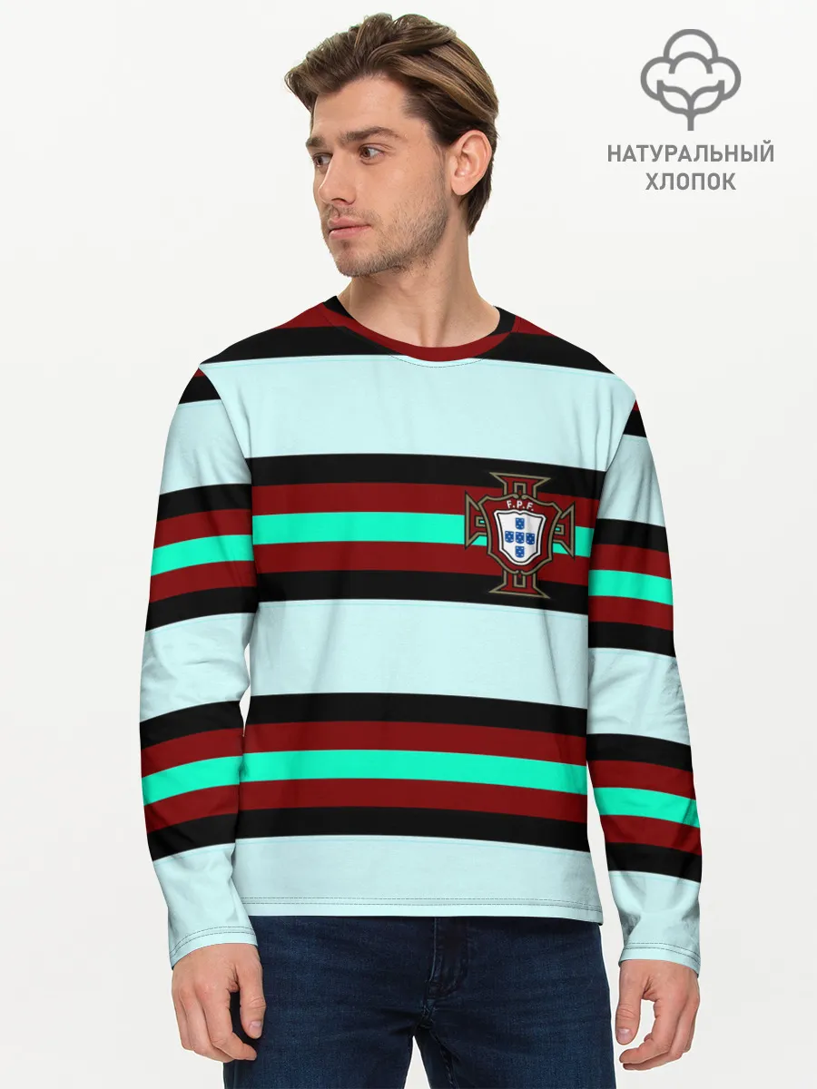 Мужской лонгслив базовый / Сборная Португалии.