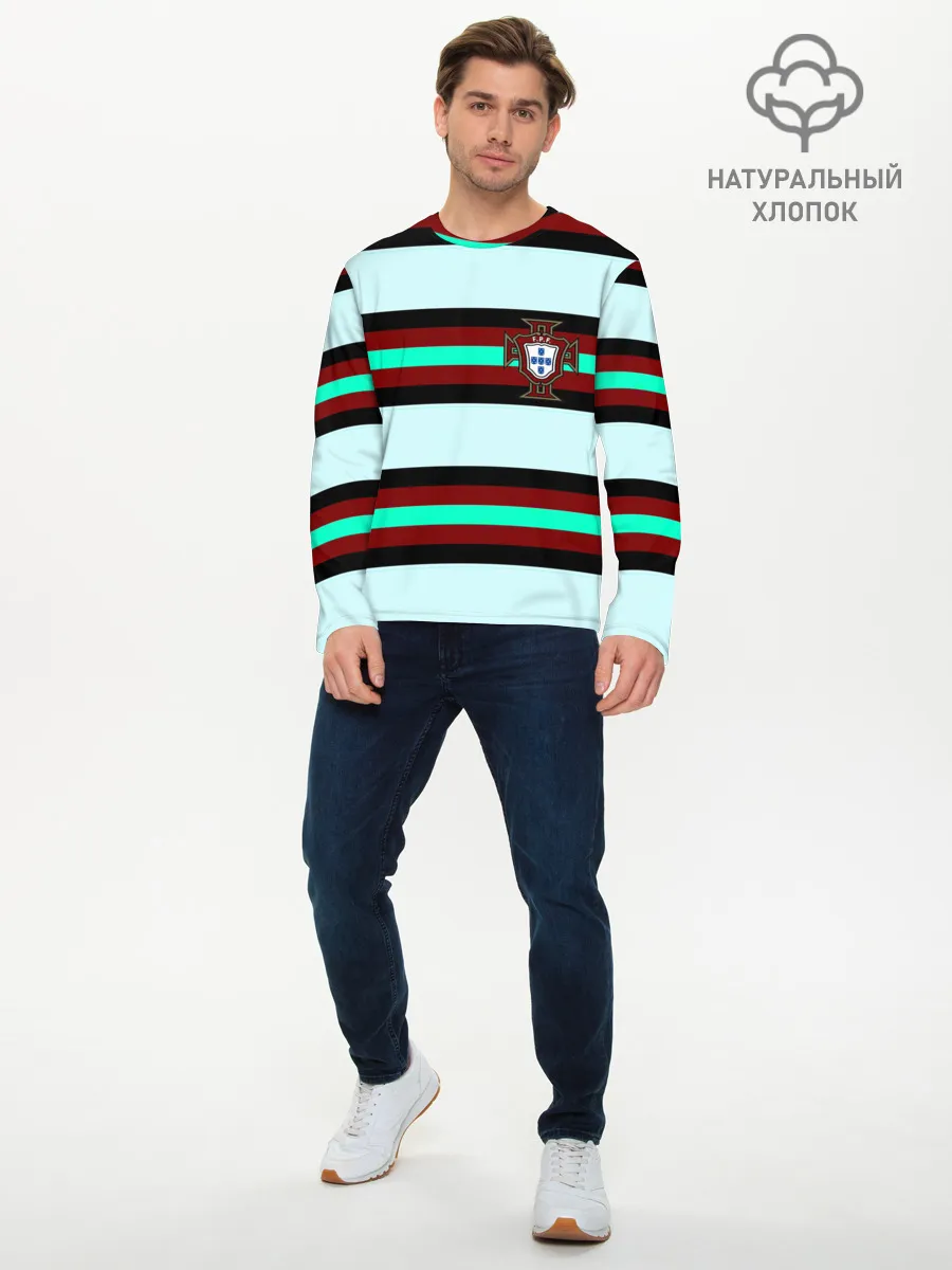 Мужской лонгслив базовый / Сборная Португалии.