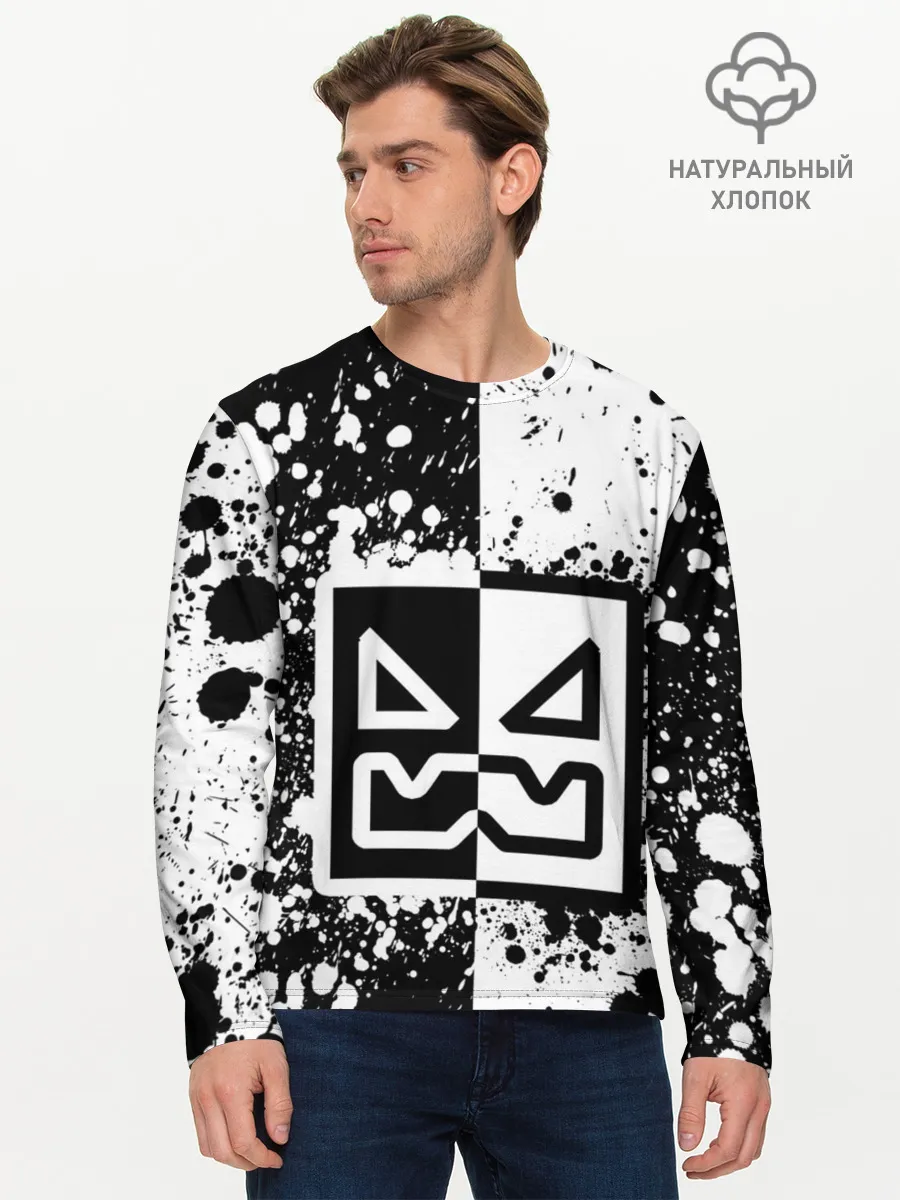 Мужской лонгслив базовый / GEOMETRY DASH / ГЕОМЕТРИ ДАШ