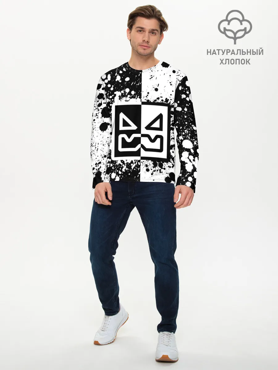 Мужской лонгслив базовый / GEOMETRY DASH / ГЕОМЕТРИ ДАШ