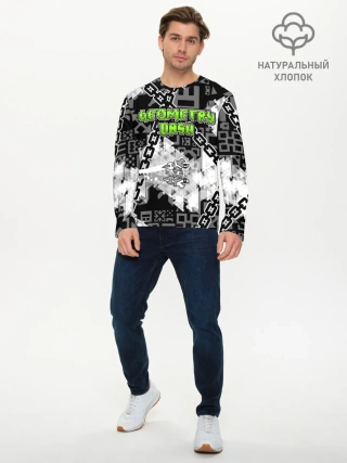 Мужской лонгслив базовый / Geometry Dash